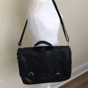 Hand crafted leather Hit tech organizer preowned excellent cond. messenger bag